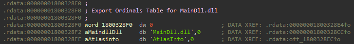 Atlas RATに含まれる内部DLL名