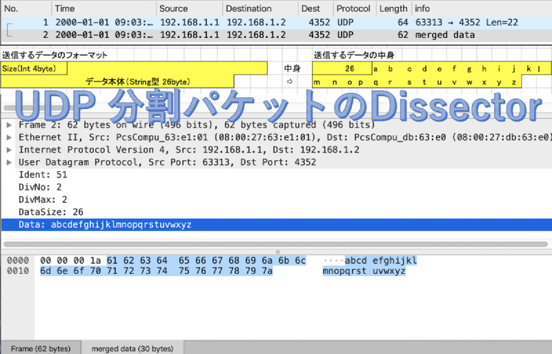 Featured image of post 続々 WiresharkのDissectorを使った独自プロトコル解析（TCP,UDP分割パケットの場合）
